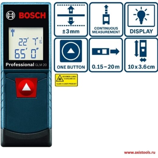 Лазерный дальномер Bosch GLM 20