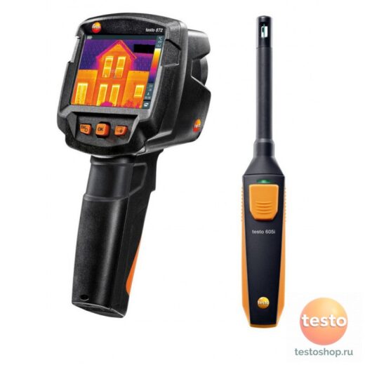 Комплект тепловизора Testo 872 и смарт-зонда термогигрометра Testo 605i